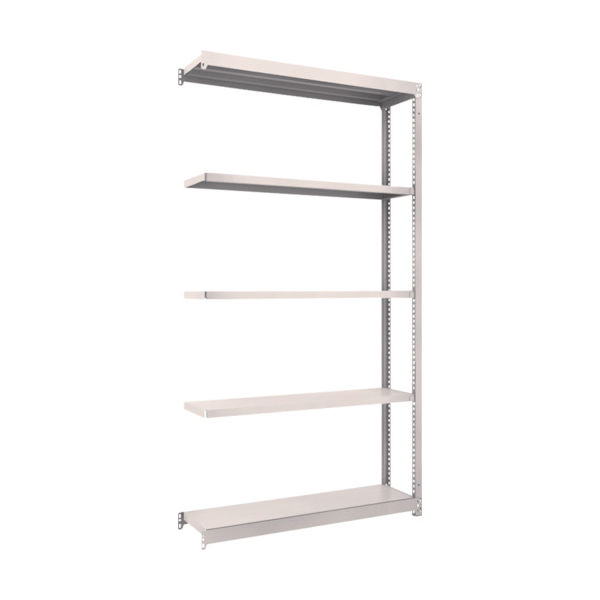 TRUSCO スチールラック M1.5型軽中量棚 1160X295XH2100 5段連結 ネオグレー M1.5-7435B NG（直送品）