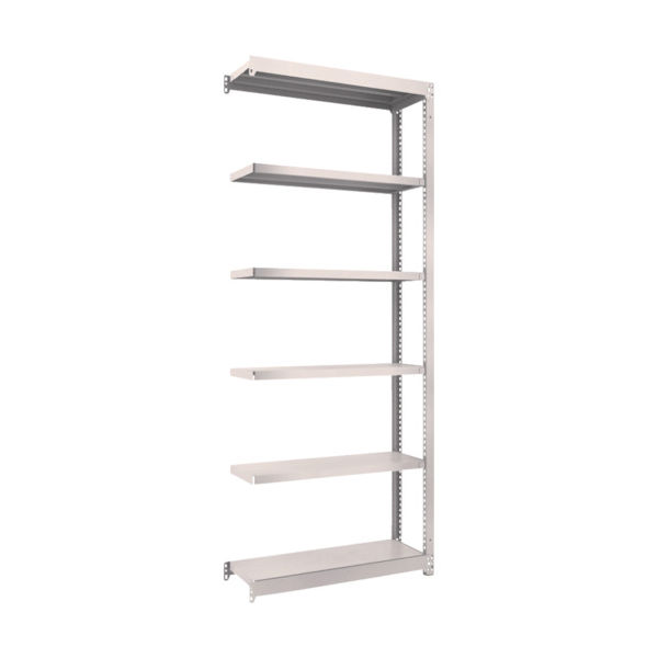 TRUSCO スチールラック M1.5型軽中量棚 860×295×H2100 6段連結 ネオグレー M1.5-7336B NG（直送品）