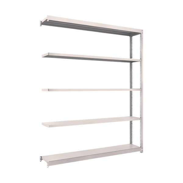 TRUSCO スチールラック M1.5型軽中量棚 1760X295XH2100 5段連結 ネオグレー M1.5-7635B NG（直送品）