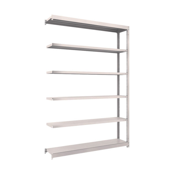 TRUSCO スチールラック M1.5型軽中量棚 1460×295×H2100 6段連結 ネオグレー M1.5-7536B NG（直送品）