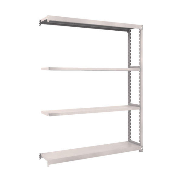 TRUSCO スチールラック M2型軽中量棚 1460×300×H1800 4段 連結 ネオグレー M2-6534B NG 1セット(1個)（直送品）