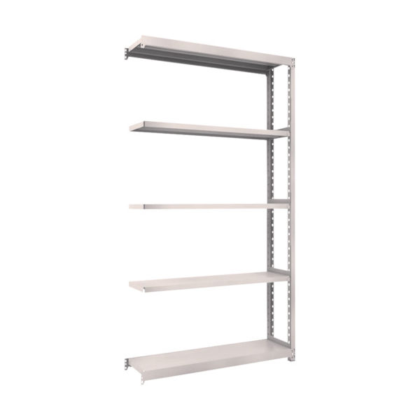 TRUSCO スチールラック M2型軽中量棚 1160X300XH2100 5段 連結 ネオグレー M2-7435B NG 1セット(1個)（直送品）