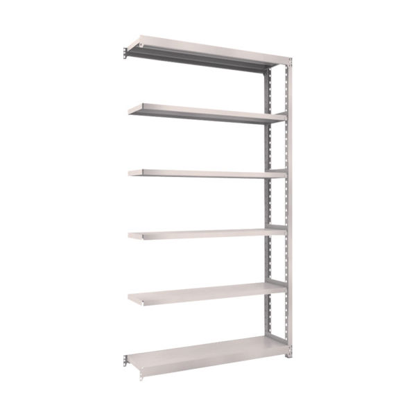 TRUSCO スチールラック M2型軽中量棚 1160×300×H2100 6段 連結 ネオグレー M2-7436B NG 1セット(1個)（直送品）