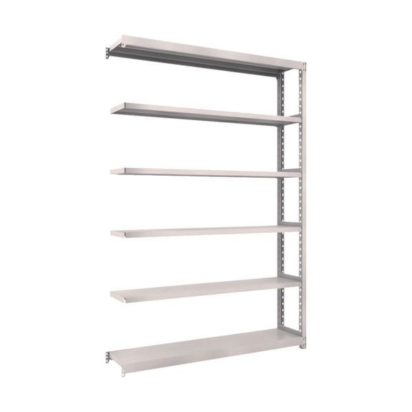 TRUSCO スチールラック M2型軽中量棚 1460×300×H2100 6段 連結 ネオグレー M2-7536B NG 1セット(1個)（直送品）