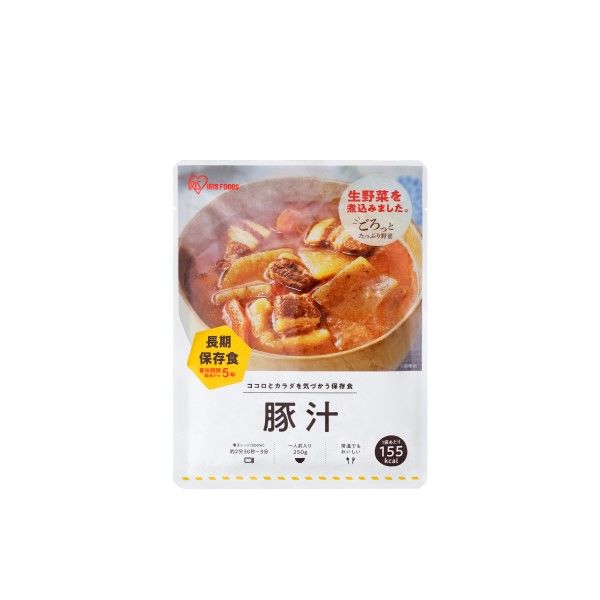 非常食】アイリスフーズ 災対食パウチ豚汁 250g 1箱（36個） - アスクル