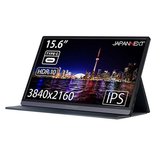 ジャパンネクスト 15.6インチ 4Kワイドモバイルディスプレイ JN-MD-IPS1560UHDR 1個（直送品）