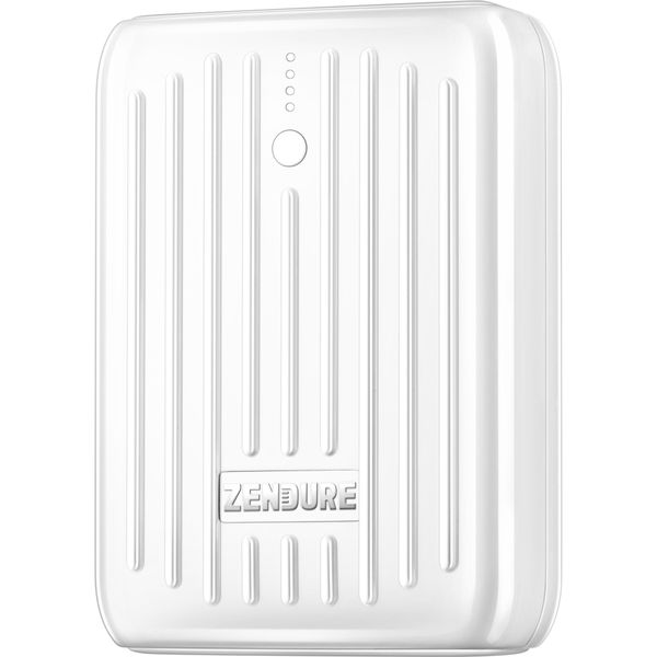 モバイルバッテリー/ZENDURE>SuperMini ホワイト 10000mAh USB-PD20W充電対応 ZDSM10PD-W 1個 - アスクル