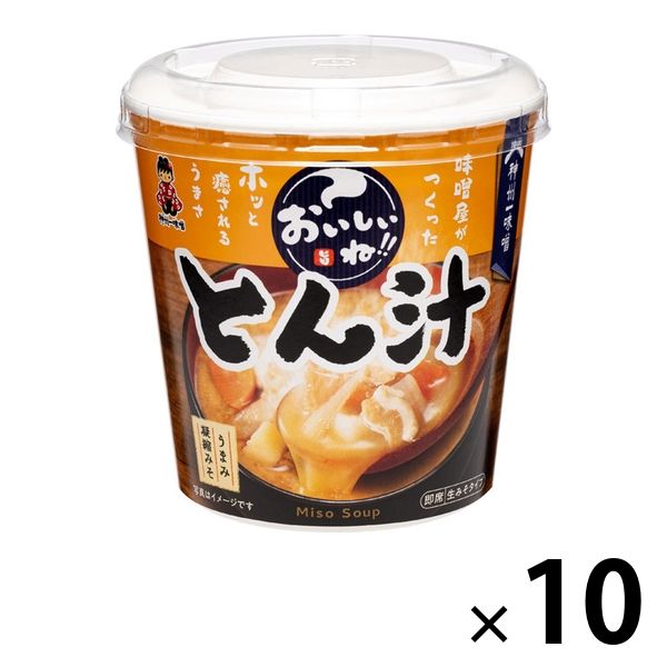 即席みそ汁　おいしいね！！　とん汁　生みそタイプ　64g　1セット（6個）　神州一味噌