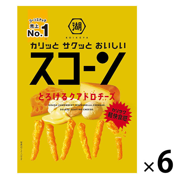 スコーン とろけるクアトロチーズ 6袋 湖池屋 スナック菓子