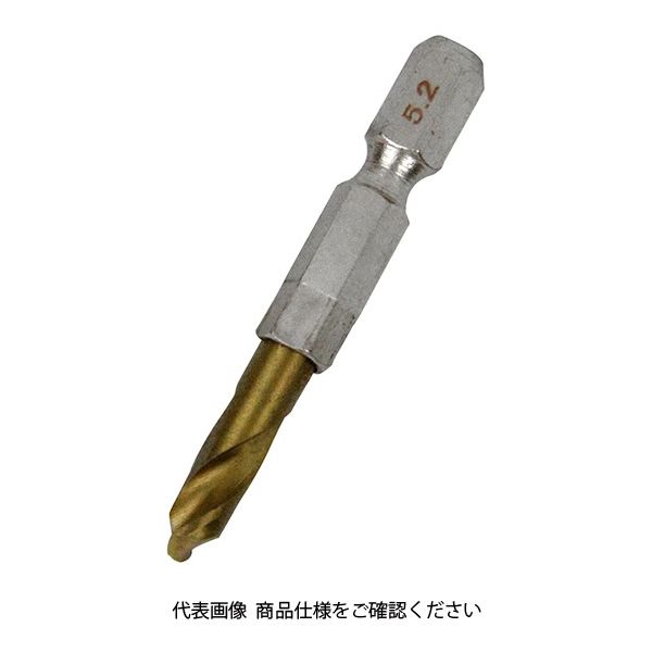 藤原産業 SK11 六角軸Tin鉄ドリル 極短 5.2mm 1セット(4個)（直送品）