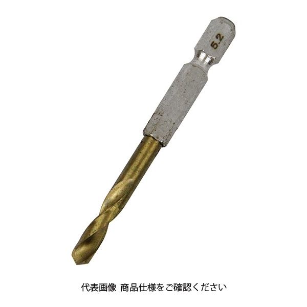 藤原産業 SK11 六角軸Tin鉄ドリル 微短 5.2mm 1セット(4個)（直送品）