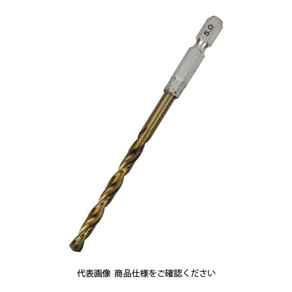 藤原産業 SK11 六角軸Tin鉄ドリル 普通 5.0mm 1セット(4個)（直送品）