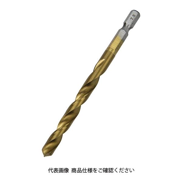 藤原産業 SK11 六角軸Tin鉄ドリル 普通 7.5mm 1セット(3個)（直送品）