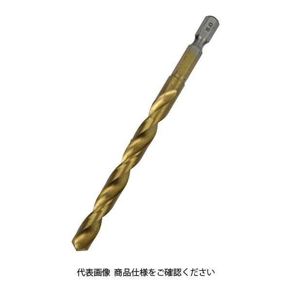 藤原産業 SK11 六角軸Tin鉄ドリル 普通 8.0mm 1セット(3個)（直送品）