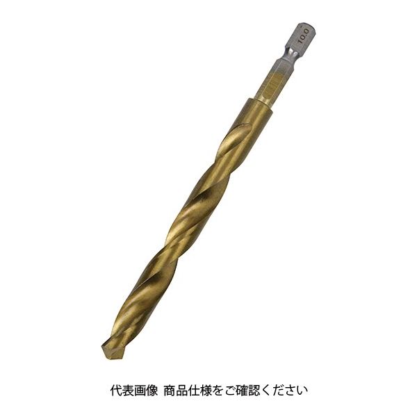 藤原産業 SK11 六角軸Tin鉄ドリル 普通 10.0mm 1セット(4個)（直送品）