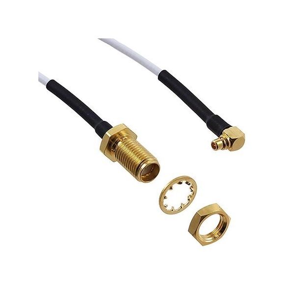 Cinch Connectors 同軸ケーブル， オスMMCX メスSMA， 300mm， 415-0072-012（直送品）