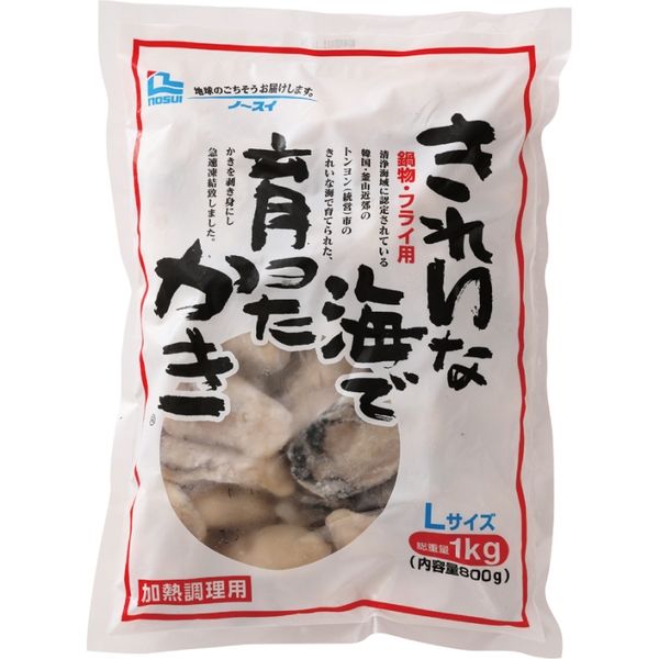 「業務用」 ノースイ 韓国産かきＩＱＦＬ 184322 1ケース　1kg×10PC　冷凍（直送品）