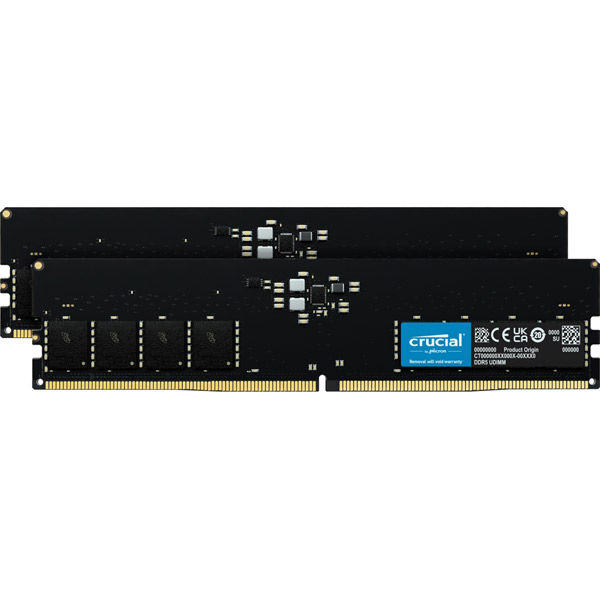 Crucial 32GB Kit(2x16GB)DDR5-4800 UDIMM CL40(16Gbit) CT2K16G48C40U5 1個