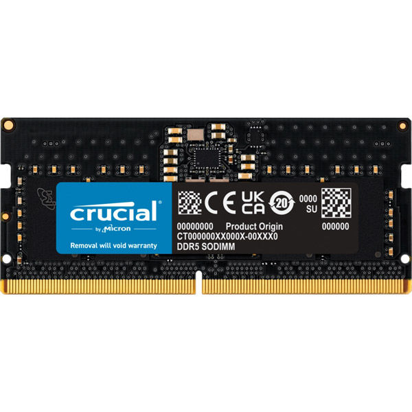 Crucial 8GB DDR5-4800 SODIMM CL40(16Gbit) CT8G48C40S5 1個 - アスクル