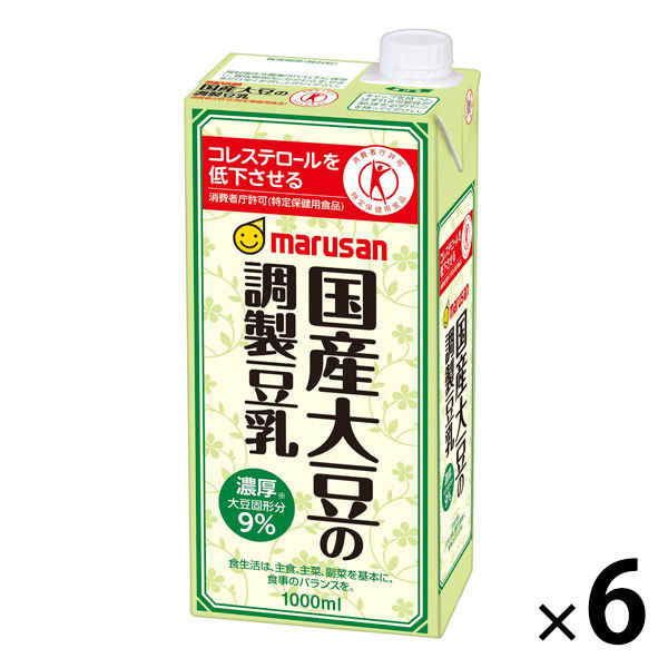 【トクホ・特保】マルサンアイ　マルサン国産大豆の調製豆乳　1000ml　1箱（6本入）