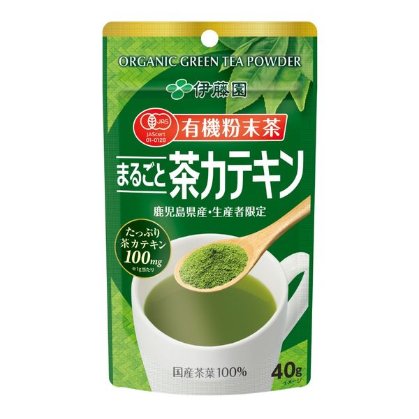 水出し可】伊藤園 有機粉末茶 丸ごと茶カテキン 1袋（40g