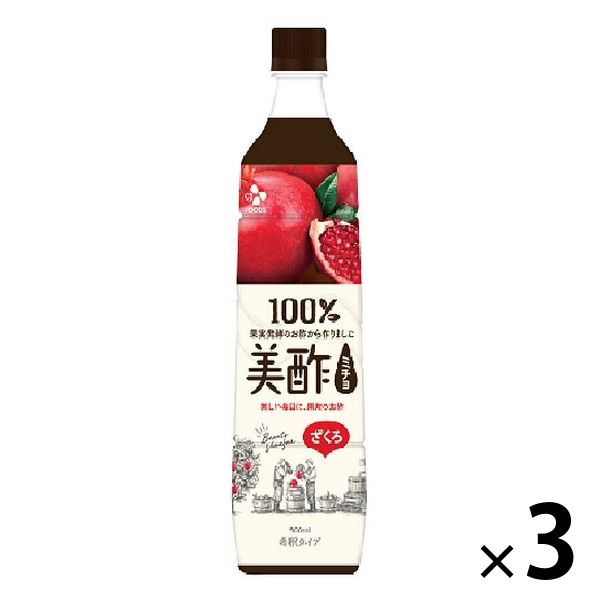 CJジャパン 美酢（ミチョ） ざくろ 900ml 1セット（3本） - アスクル