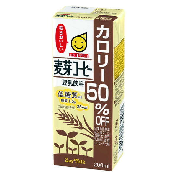 マルサンアイ 麦芽コーヒー カロリー50%オフ 200ml 1箱（24本入）