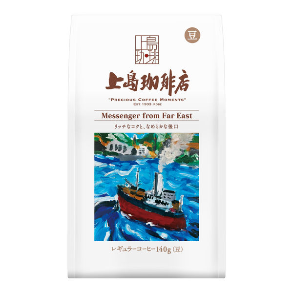 【コーヒー豆】UCC上島珈琲 上島珈琲店 炒り豆 Messenger from Far East 1袋（140g）