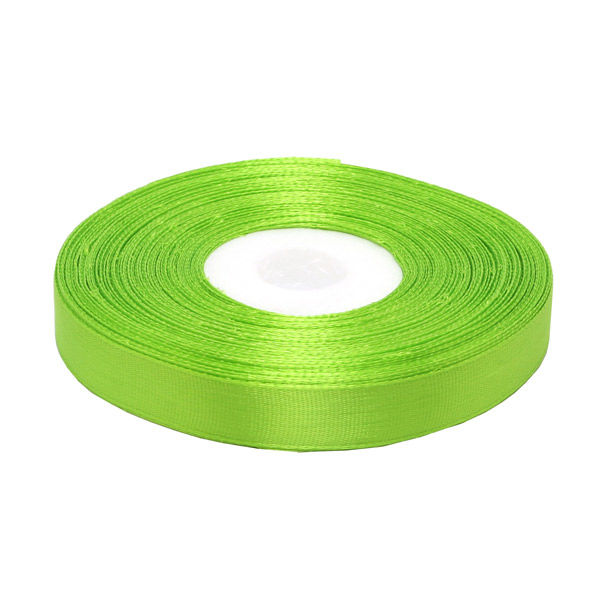 日本紐釦貿易 カラーリボン 巾12mm×29m お徳用10反 カラー/黄緑 AMK12-10-10 10巻セット（直送品）