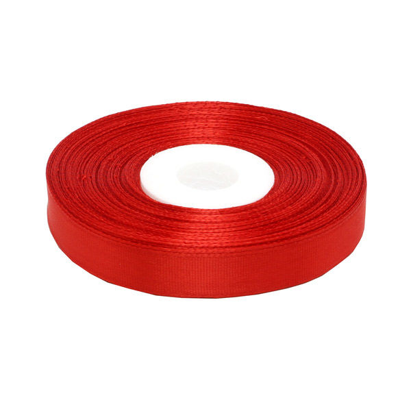 日本紐釦貿易 カラーリボン 巾12mm×29m お徳用10反 カラー/赤 AMK12-2-10 10巻セット（直送品）