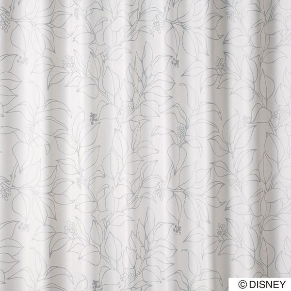 スミノエ DISNEY セミオーダー カーテン ミッキー スリップリーフ 1000×2000mm シルバー １セット(2枚入)（直送品）