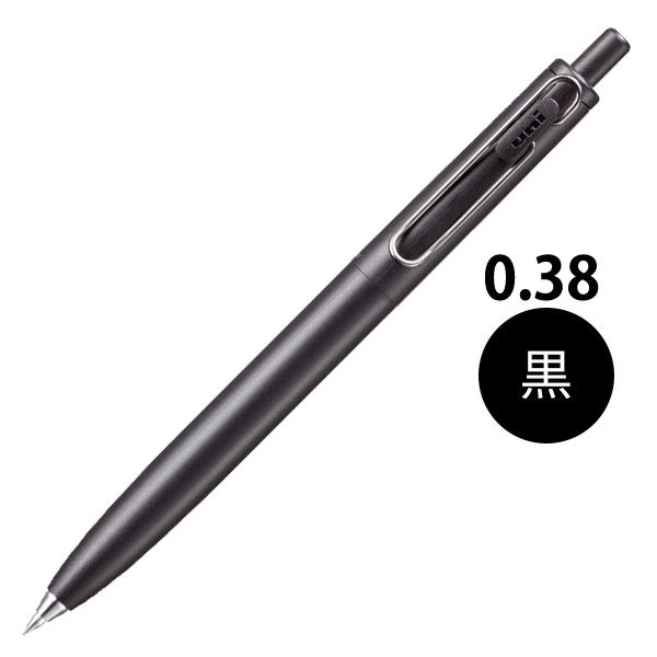 三菱鉛筆 【新品】（まとめ）三菱鉛筆 ゲルインクボールペンユニボール ワンF 0.38mm 黒 （軸色：Fピンク（花霞）） UMNSF38F.13 1本【×10