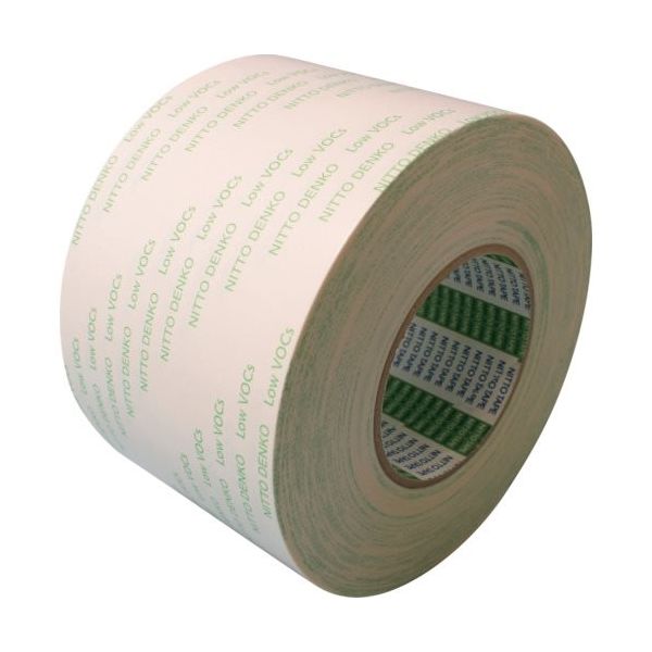 日東電工 日東 低VOC再はく離可能両面テープ No.5000E 100mm×20m ホワイト 5000E-100 1巻 249-2719（直送品）