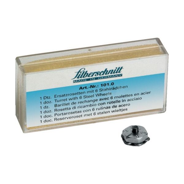 Bohle ボーレ ガラスカッター Silberschnitt[[R上]] 用替え刃6枚付きタレット 130° 1個 BO101.0（直送品）