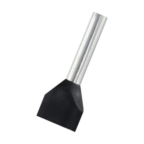 TRUSCO フェルール圧着端子 絶縁スリーブ付き ツインタイプ 1.5ー12 100個入 FTT1512-BK 1袋(100個)（直送品）