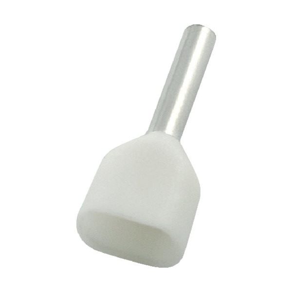 トラスコ中山 TRUSCO フェルール圧着端子 絶縁スリーブ付き ツインタイプ 0.5ー8 100個入 FTT0508-W 1袋(100個)（直送品）