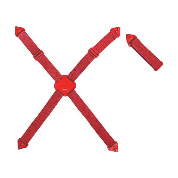 Heilemann EUROFLEX 突き刺し防止・耐切創ステンレスクサリエプロン55cm幅用 ハーネス レッド KBG55R 1個（直送品）