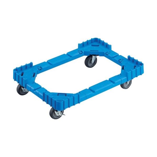 トラスコ中山 TRUSCO OCドーリー 50Lオリコン用 エラストマー車輪 4輪自在ストッパー付 ブルー OCD-50AS-B 1台（直送品）