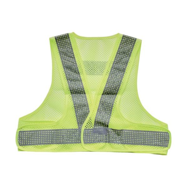 トラスコ中山 TRUSCO メッシュ安全ベスト ショート丈 イエロー*シルバー 着丈420mm TMVS-YS 1着 257-2689（直送品）