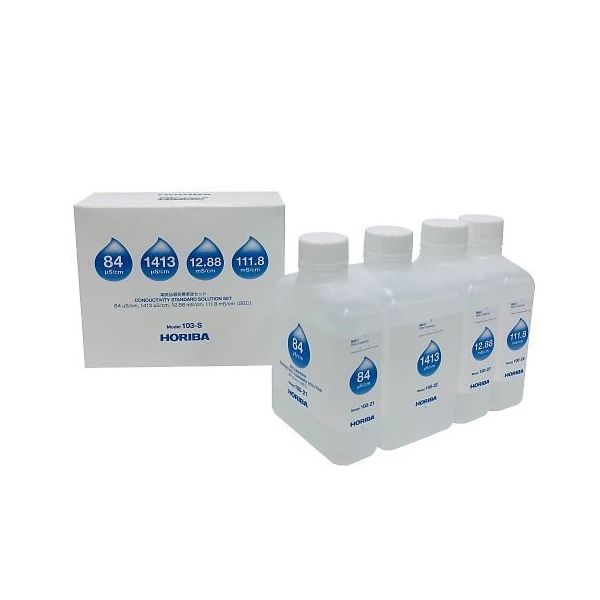 堀場製作所 電気伝導率標準液セット 103-S 1セット(4本) 64-3991-82（直送品）