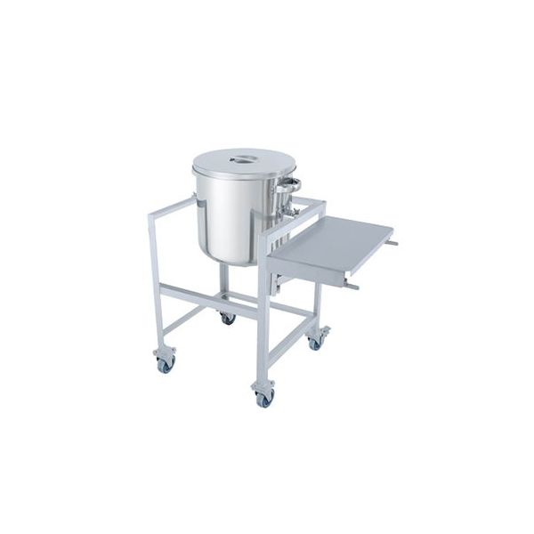 MONOVATE ステンレス鏡板型汎用容器 35L 架台付(作業台付) DT-ST-ASCB-36 1個 64-5068-24（直送品）