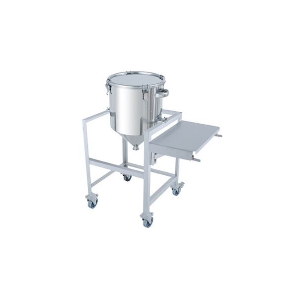 MONOVATE ステンレスホッパー型クリップ式密閉容器 45L 架台付(作業台付) HT-CTH-ASCB-39 1個（直送品）