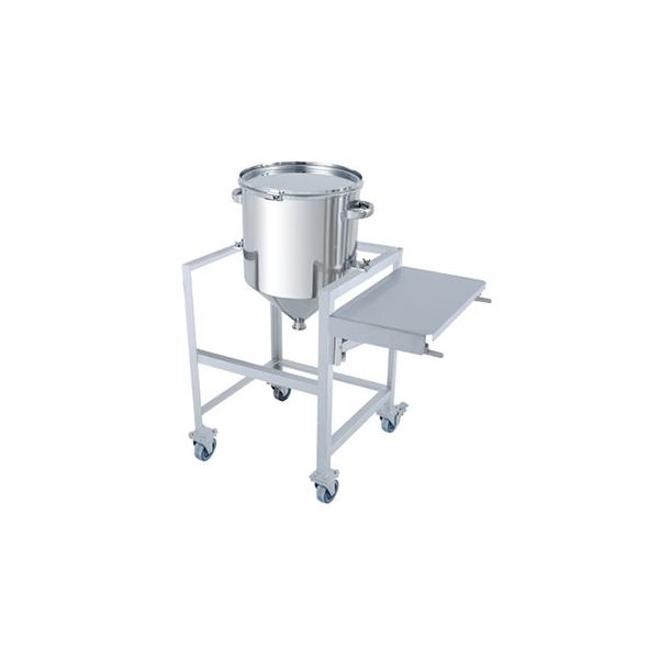 MONOVATE ステンレスホッパー型バンド式密閉容器 35L 架台付(作業台付) HT-CTL-ASCB-36 1個 64-5068-60（直送品）
