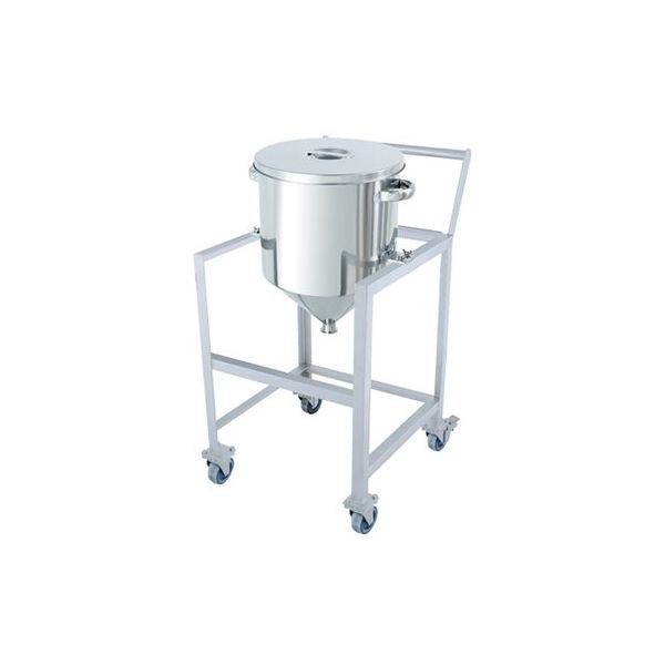 MONOVATE ステンレスホッパー型汎用容器 45L 架台付(取っ手・蓋置付) HT-ST-ASCC-39 1個 64-5068-85（直送品）