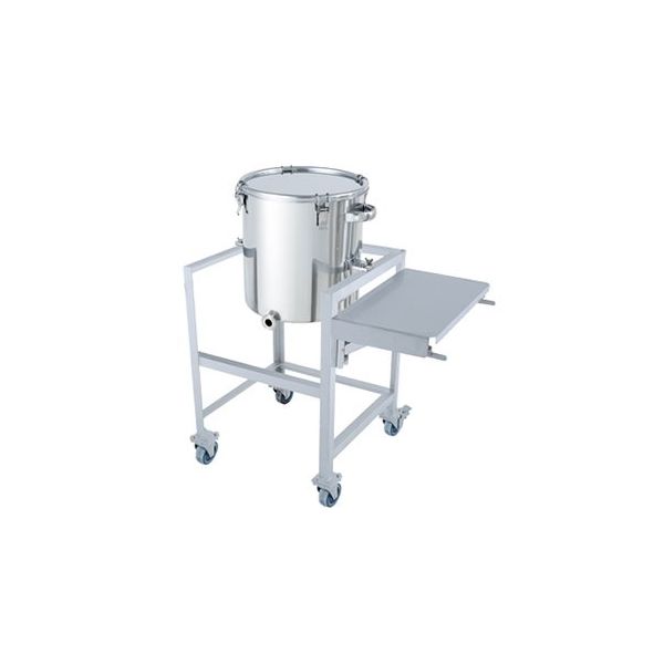 MONOVATE ステンレス片テーパー型クリップ式密閉容器 80L 架台付(作業台付) KTT-CTH-ASCB-47 1個（直送品）