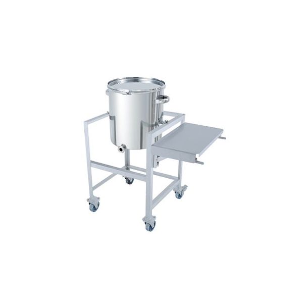 MONOVATE ステンレス片テーパー型バンド式密閉容器 80L 架台付(作業台付) KTT-CTL-ASCB-47 1個（直送品）