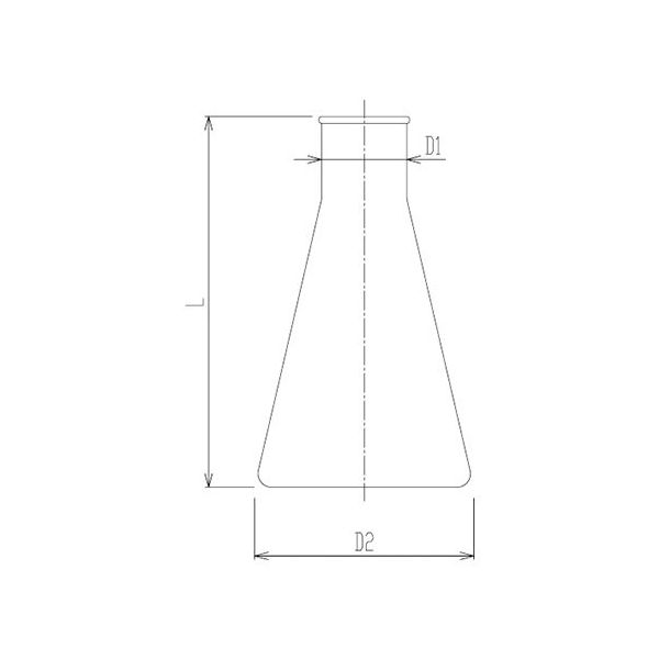 旭製作所 石英三角フラスコ リム付 300mL 1120-300 1個 64-5087-06（直送品） - アスクル