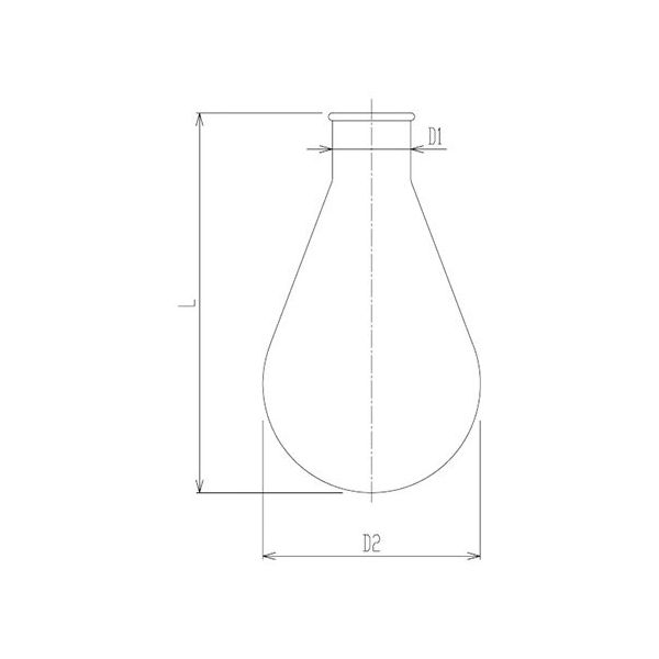 旭製作所 石英ナス形フラスコ リム付 100mL 1126-100 1個 64-5087-20（直送品）