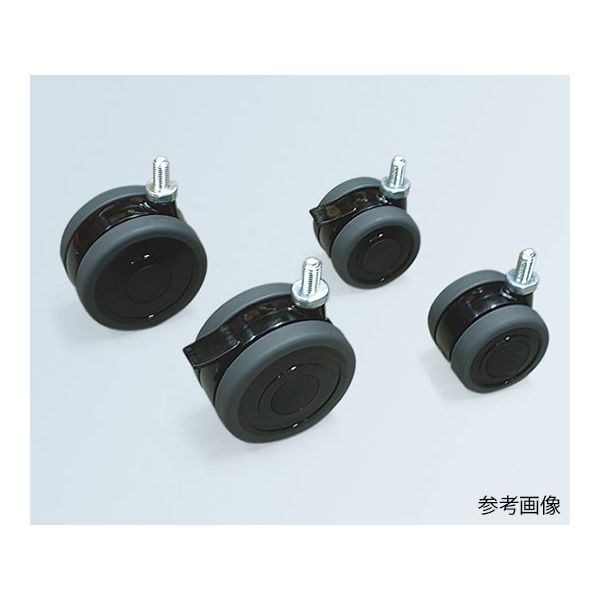 栃木屋 双輪キャスター TCA-SUS-TE100N12 1個 64-5094-09（直送品）