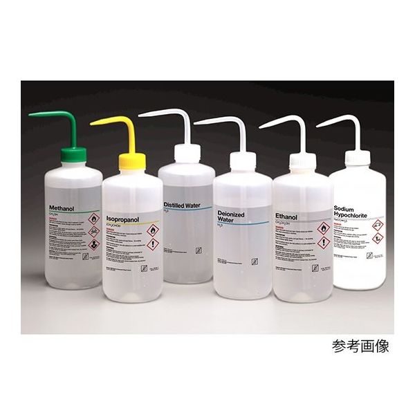 サーモフィッシャーサイエンティフィック 薬品識別洗浄瓶(GHS準拠表示) 蒸留水 2428-0505 1袋(6本) 64-5228-15（直送品）